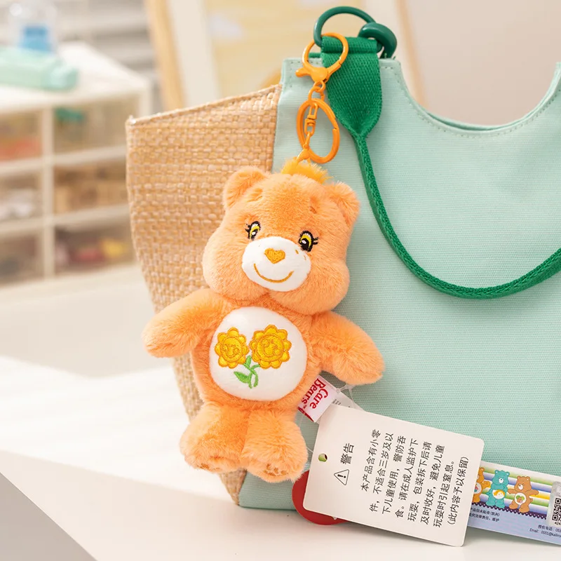 Classic Anime 15cm Genuine Care bears Plush Dolls Keychains Small Pendant Back Hangings Christmas Birthday Graduation Gifts