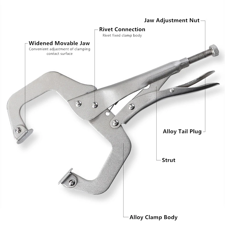 Face Clamp For Woodworking 6/11/14 Inch Table Vise Grip Tool Cabinets Locking C Clamps Clamping Duty Pliers Welding Tools