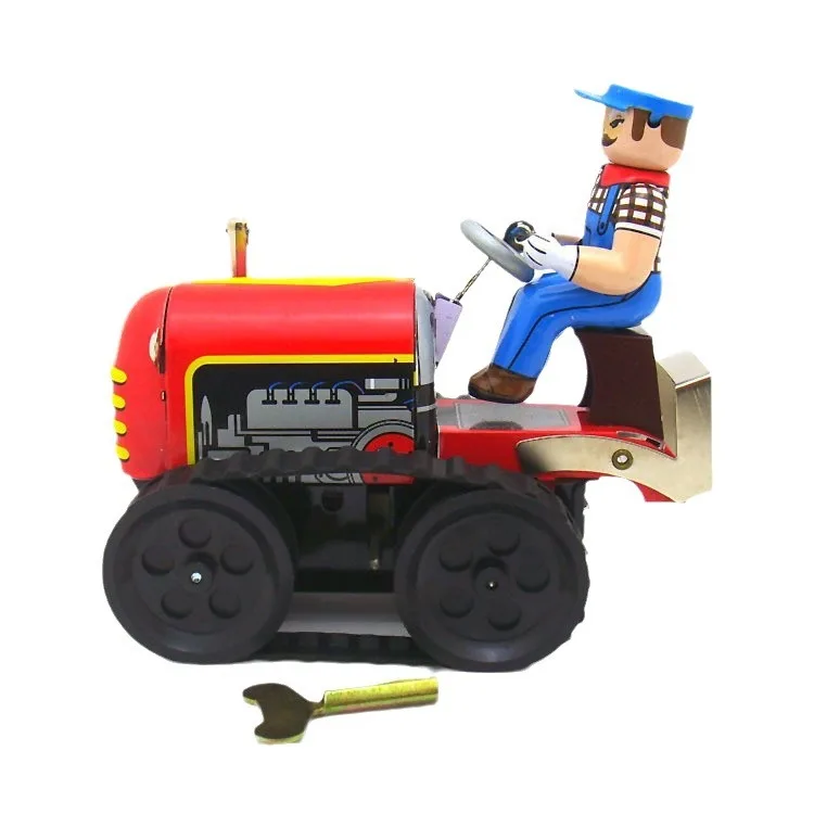 MS356 Tractor Nostalgic Theme Restaurant Coffee Shop Creative Ornament Photography Props Tin Toy Batch