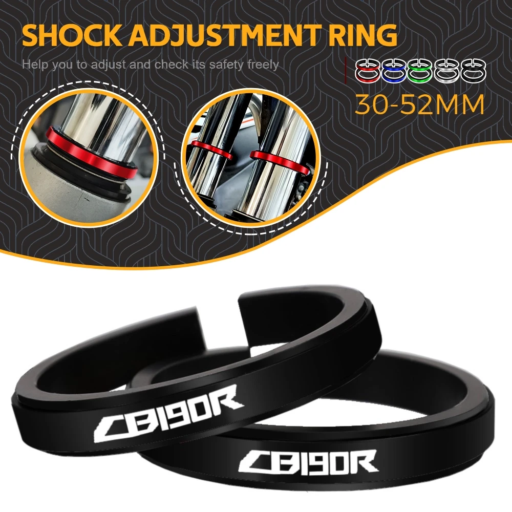 

FOR HONDA CB190R CB 190R 2015-2023 2022 Motorcycle Adjustment Shock Absorber Auxiliary Rubber Ring CNC Accessories Fit 30MM-52MM