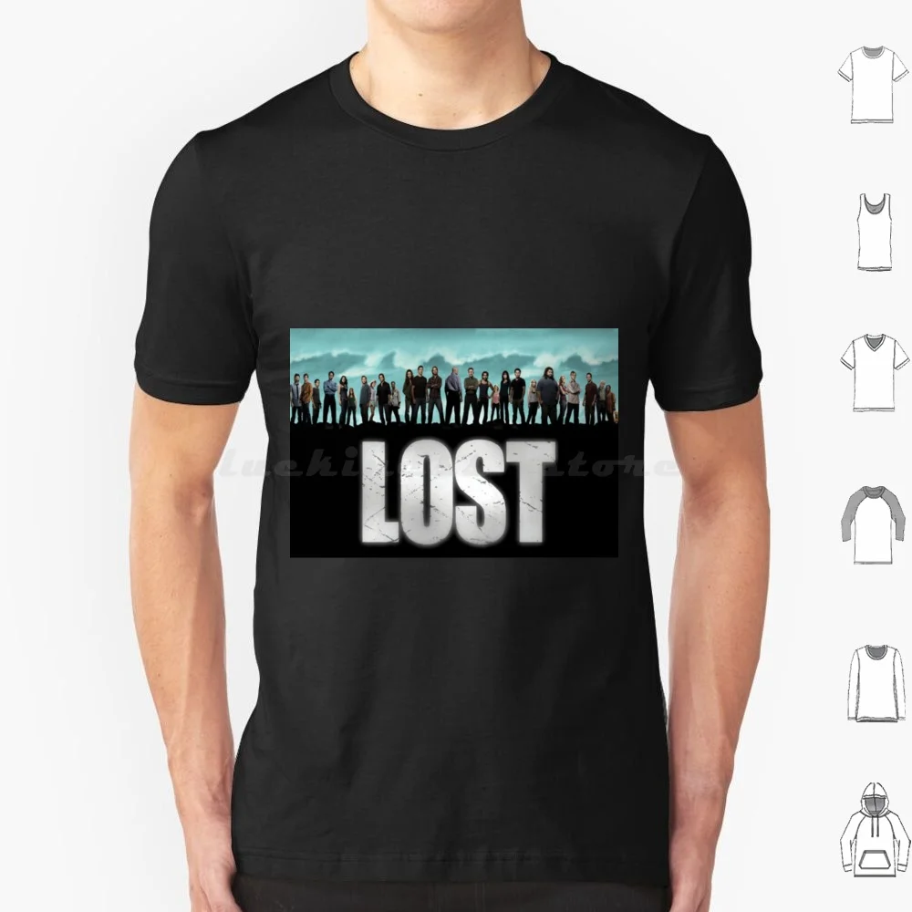 

Lost Cast T Shirt Cotton Men Women DIY Print Lost Series Logo Dharma Tv Top Popuar Sellin Dharmainitiative Cast Island Jack