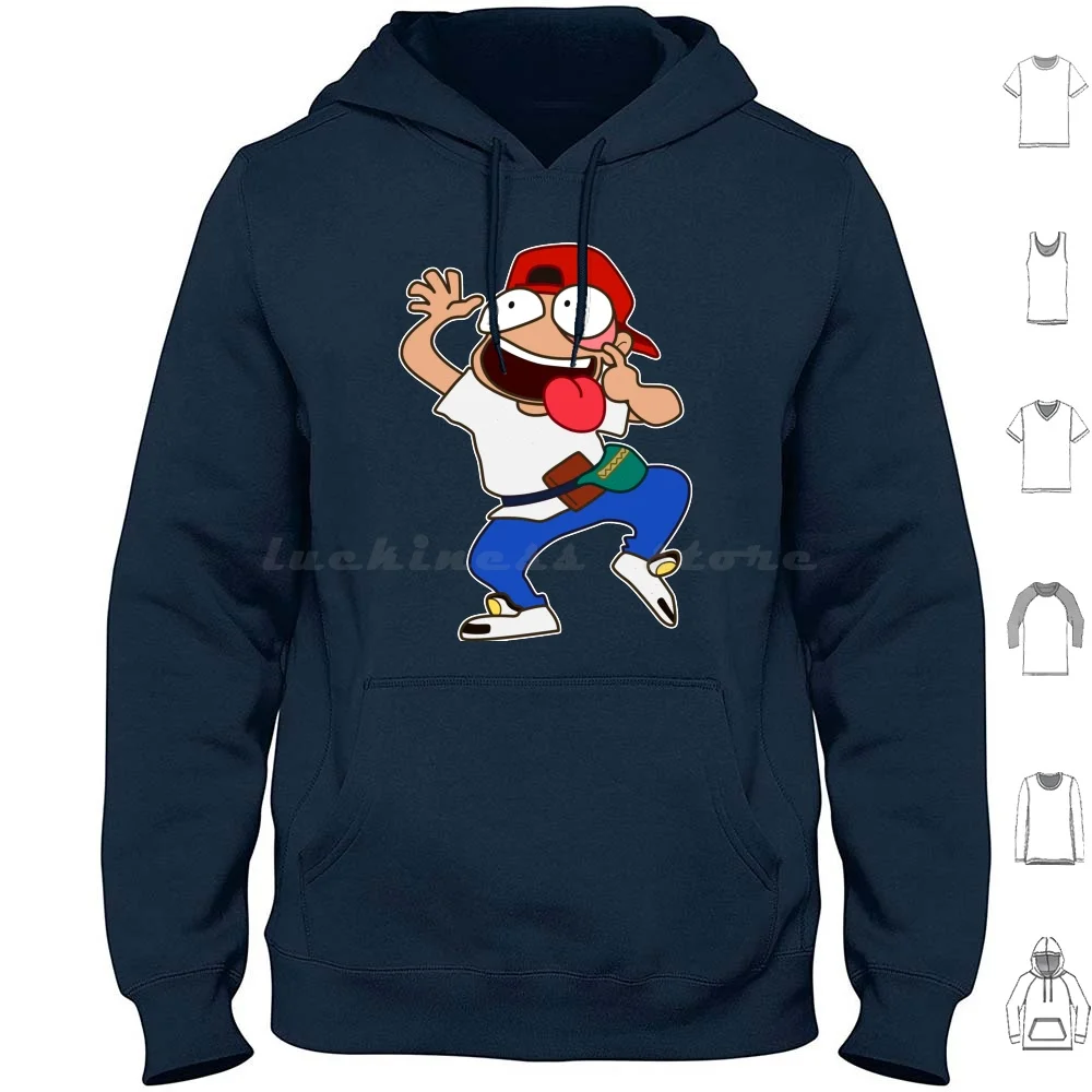 Kintaro Boy Mocking Hoodies Long Sleeve Anime Cartoon Boy Man Toon Silly Humor Gag Funny Study Learning Face Mock