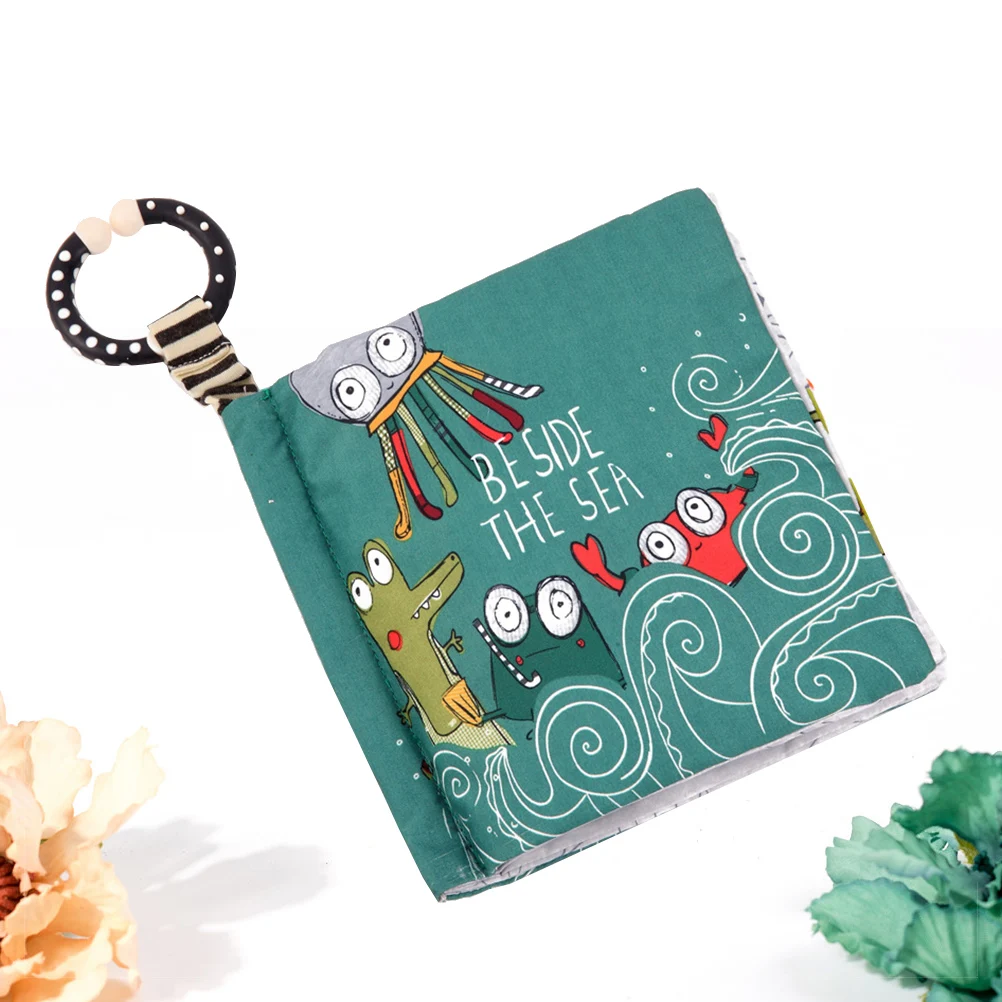 كتاب قماش صوتي ثلاثي الأبعاد للنسيج الكرتوني للتعلم المبكر هدية تعليمية للأطفال الرضع والتنمية الفكرية