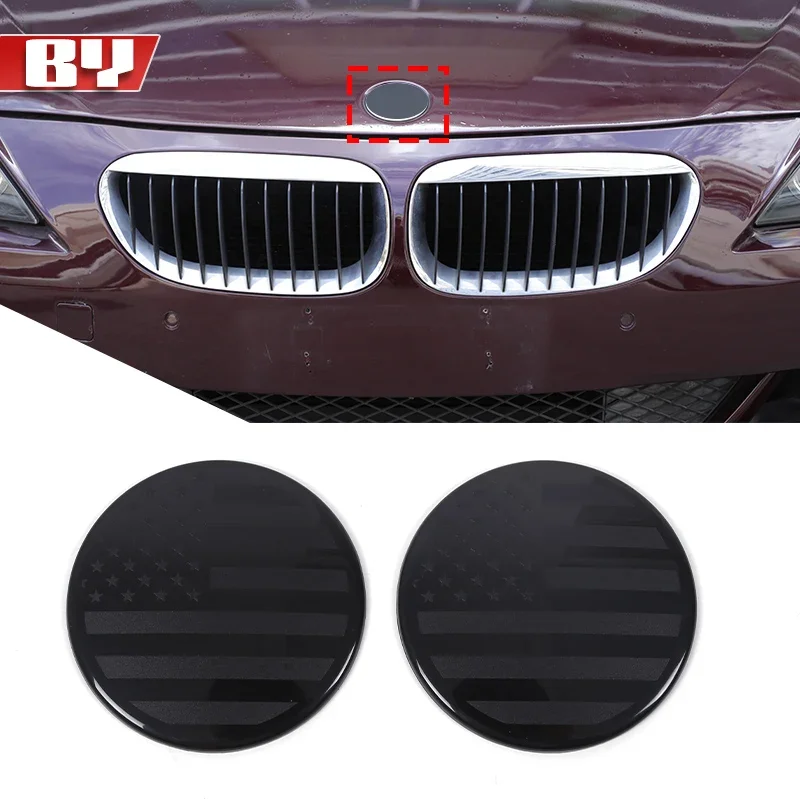 

2x 81mm Car Front Hood Bonnet Emblem Logo Rear Trunk Badge for BMW 6 Series E63 E64 2004 2005 2006 2007 2008 2009 Accessorie