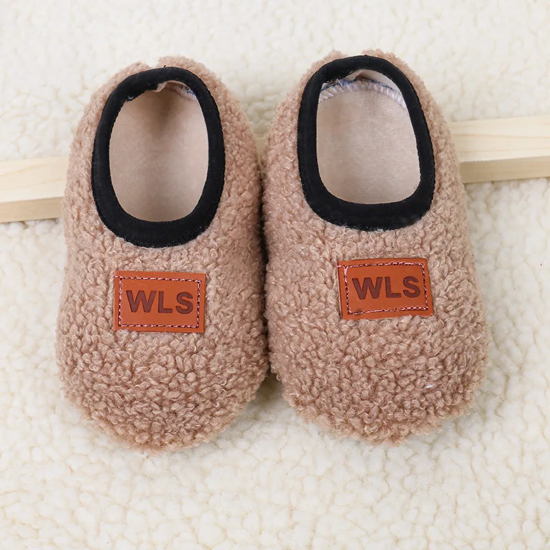 Autumn Winter Baby Slippers Toddler Plush Floor Sock Shoes Boy Girl Children Soft Anti-slip Walking Shoes Indoor Home Kids Shoes