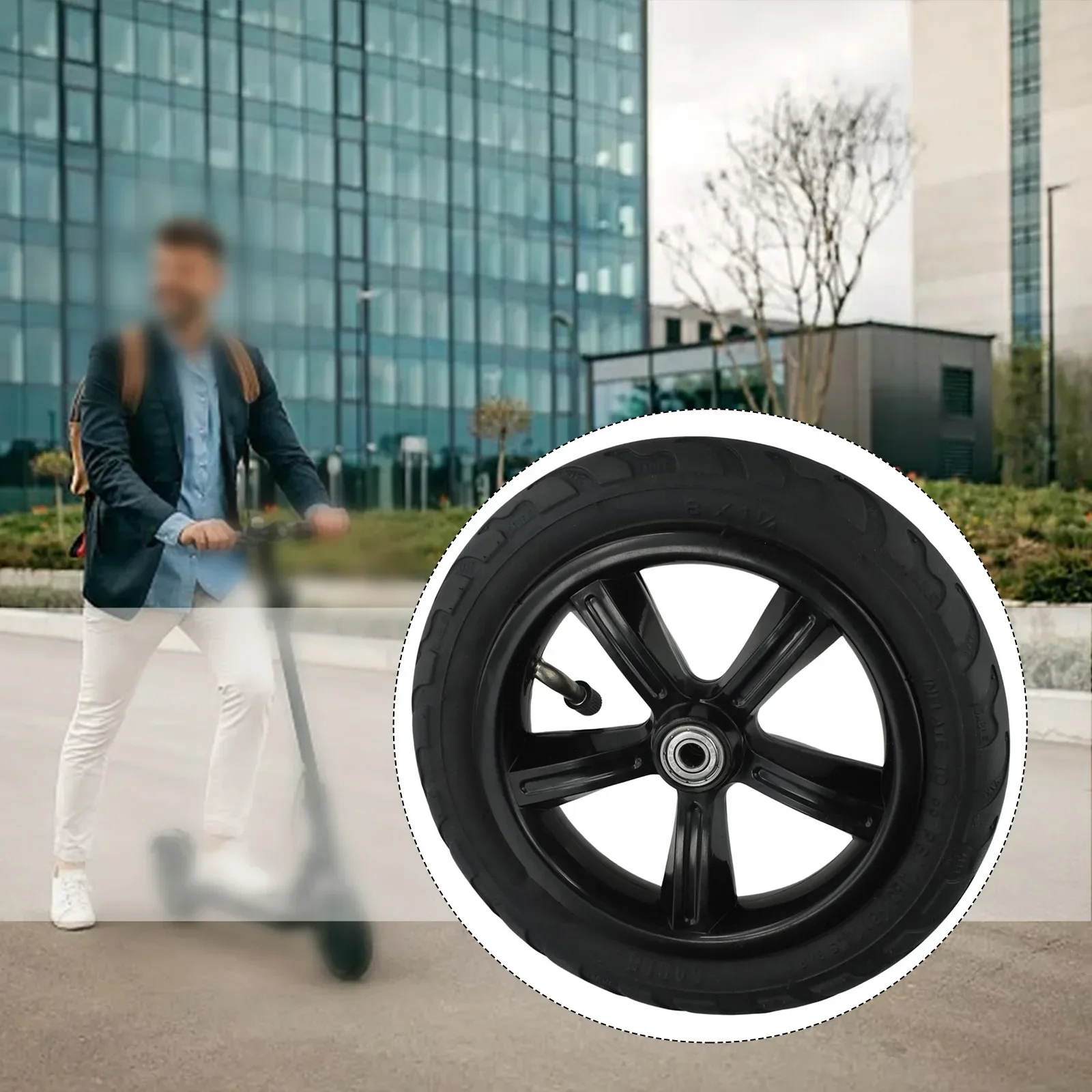 

Inner Tube Tire Interior Pneumatic Replacement Rubber Black Electric scooter Exterior Inflatable Shock absorption 8"
