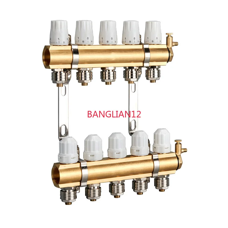 

Утолщенный 59 латунный профиль, водяной коллектор для подогрева пола, обустройство дома, коллектор для нагрева воды, диаметр ветки 1216 мм