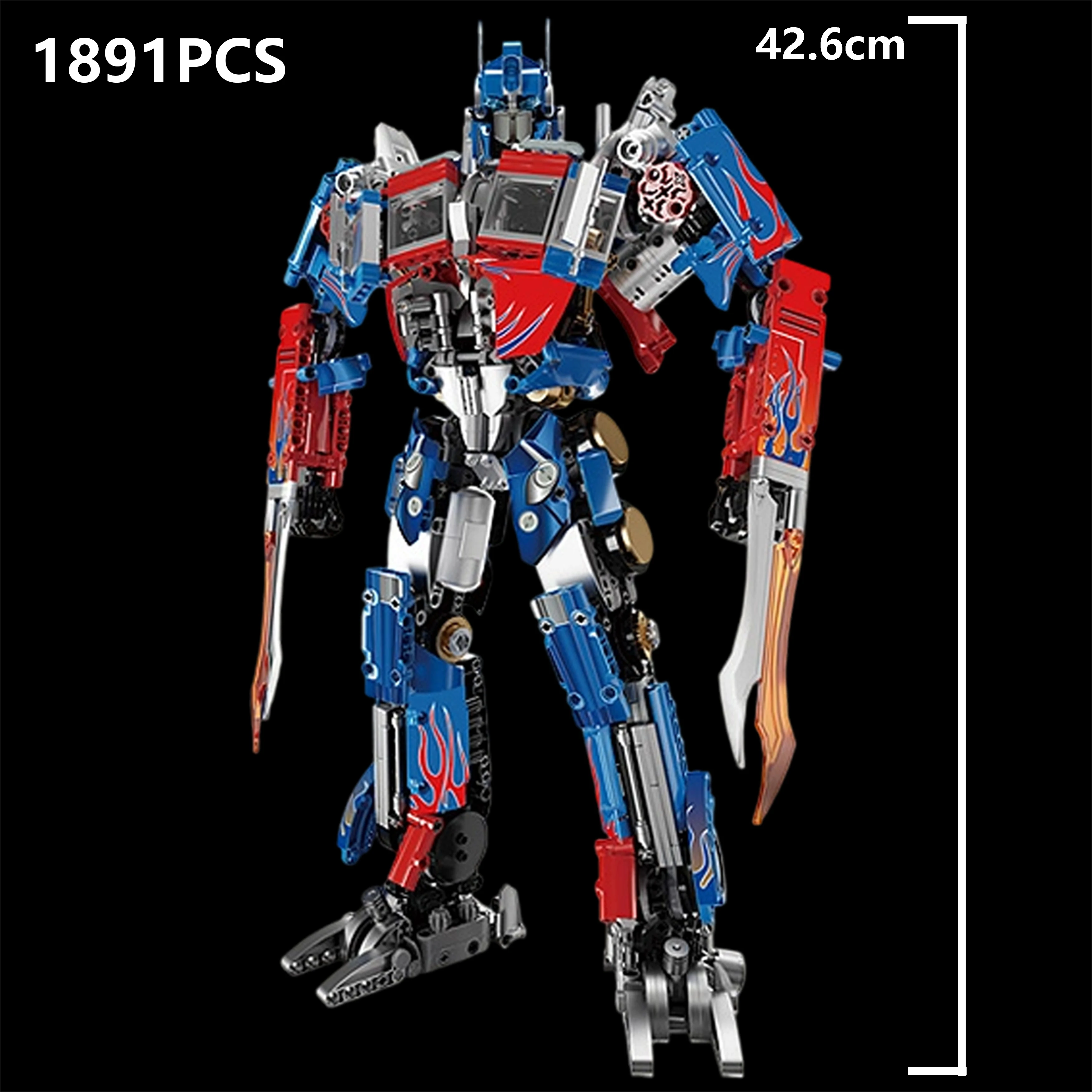 

1891PCS Robot Commander Mecha Model Kit DIY Building Blocks Set with Power Fist Design Collectible Display Gift Toy Xmas Gift