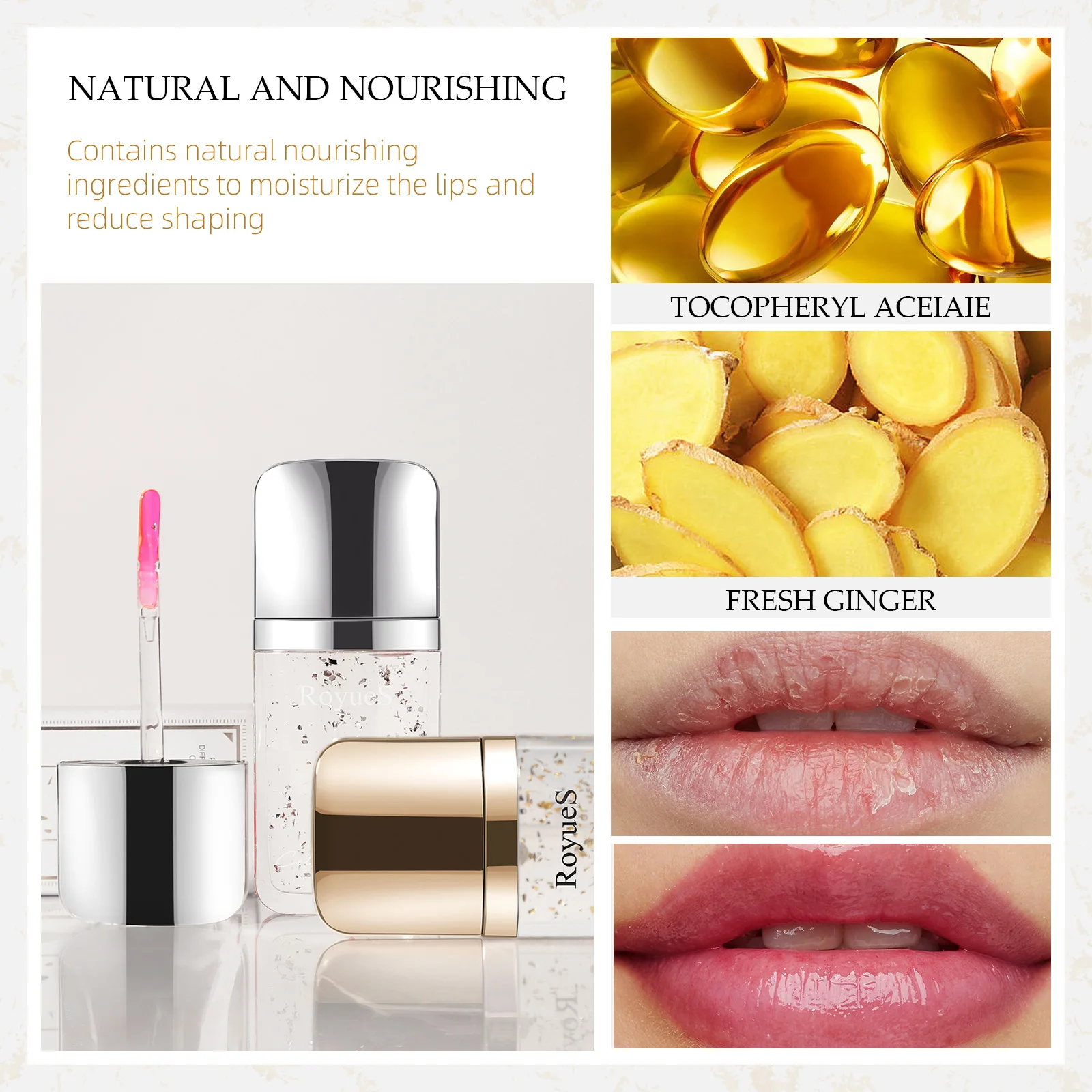 Hydrating Lip Plumper Line Smoothing Gloss Jelly Non-sticky Makeup Magic Lip Oil Nourishing Lasting Plumping Lip Polish Gloss