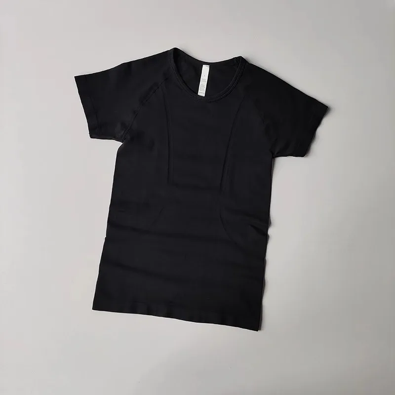 Sommerliches Damen-T-Shirt mit kurzen Ärmeln, Yoga-Shirt, Sportshirt, Fitness-Oberteil, Laufshirt, lässiges Yoga-Outfit, Oberteil. – Detail 6