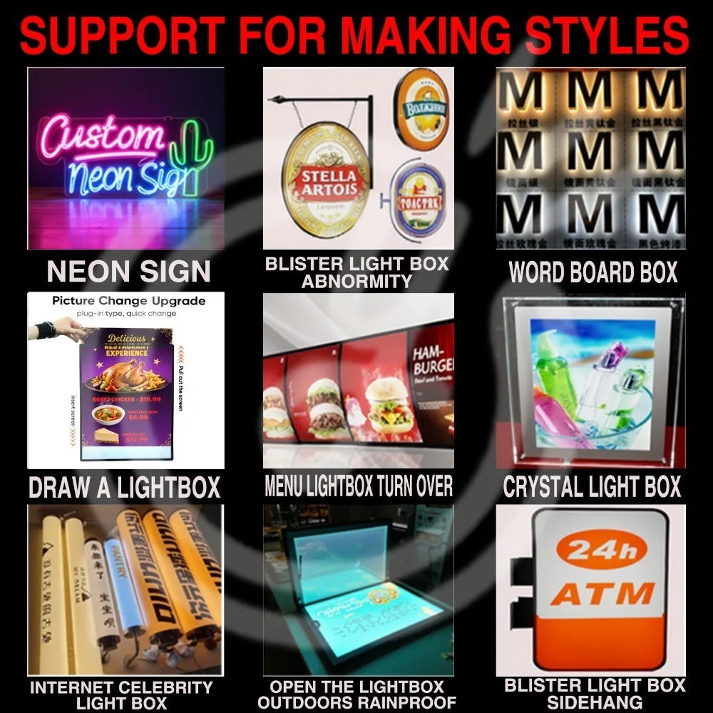 Custom Outdoor LED Light Box Business Sign Waterproof Acrylic Double Sided Storefront Wall Mounted Signage