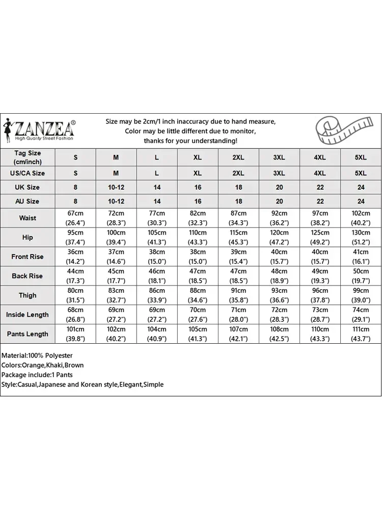 ZANZEA Pantaloni eleganti a gamba larga 2025 Pantaloni estivi da donna in tinta unita Pantaloni larghi casual con pieghe a vita alta