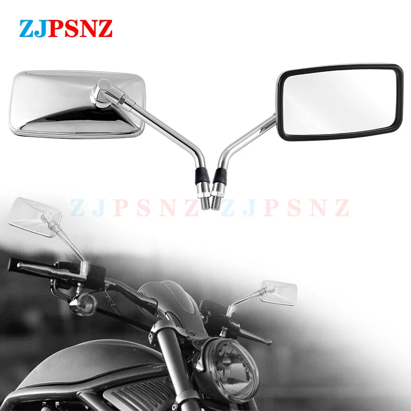 10MM Screws Motorcycle Rearview Mirror Handle Bar Side Mirrors Plating Rearview For Mirrors Racing Scooter E-bike Motorcycle ATV