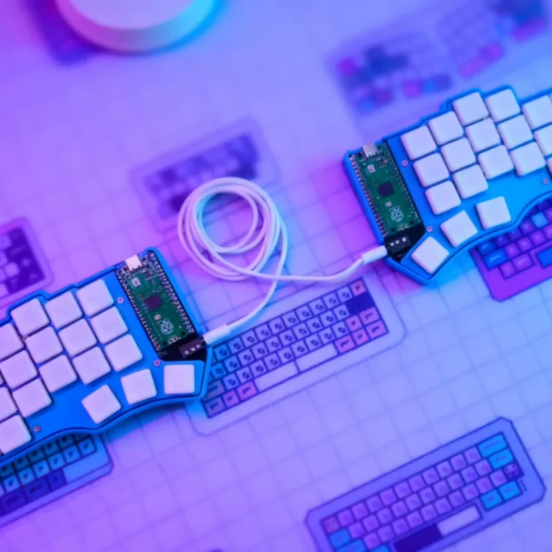 Paintor42 Low Profile Split Keyboard Custom Wired Single Mode 3D Printed Split Ergonomic Keyboard Gaming Mechanical Keyboards