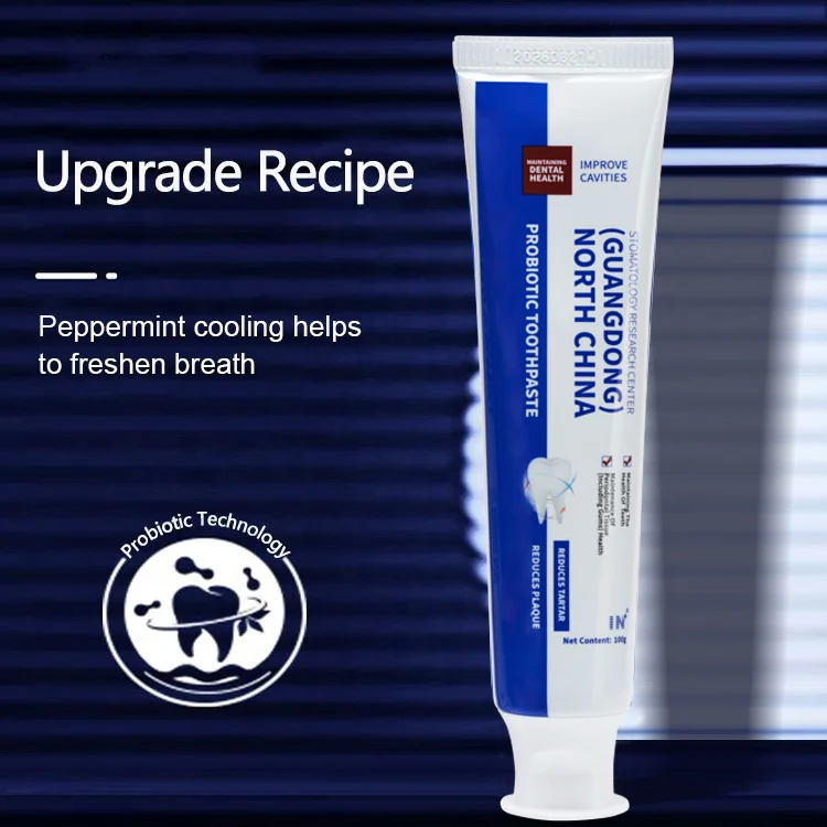 1/2/5 ชิ้น ยาสีฟันโปรไบโอติกสำหรับดูแลช่องปาก ลมหายใจสดชื่น ฟันขาว ขจัดคราบฝังแน่น 100 กรัม