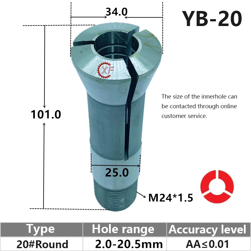 

YB-20 Manual Instrument Lathe Spring Carbide Collet Round hole