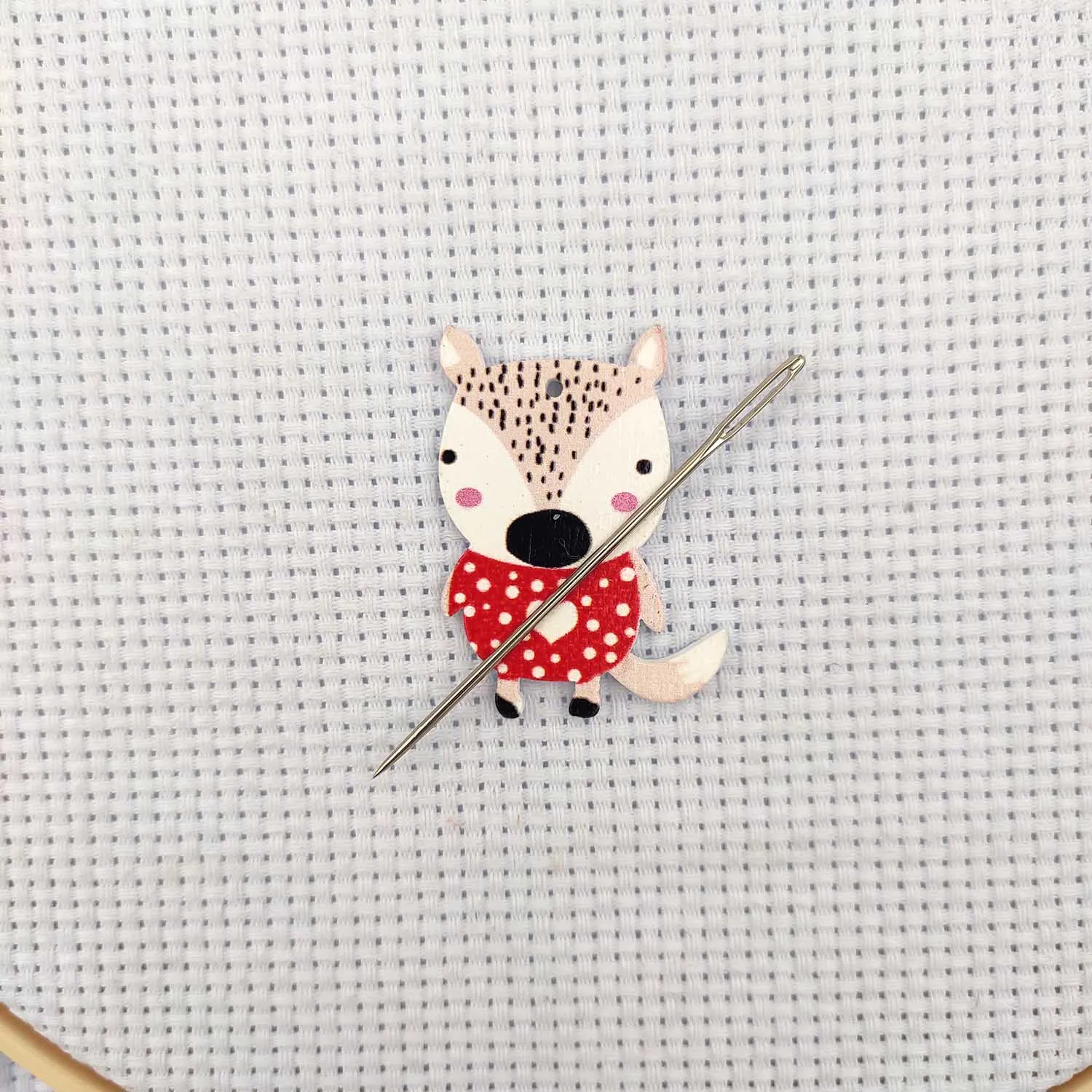 Christmas Needle Minder Magnetic Set Fox Needle Keeper Finder Sewing Magnet Embroidery Accessories Cross Stitch Tools