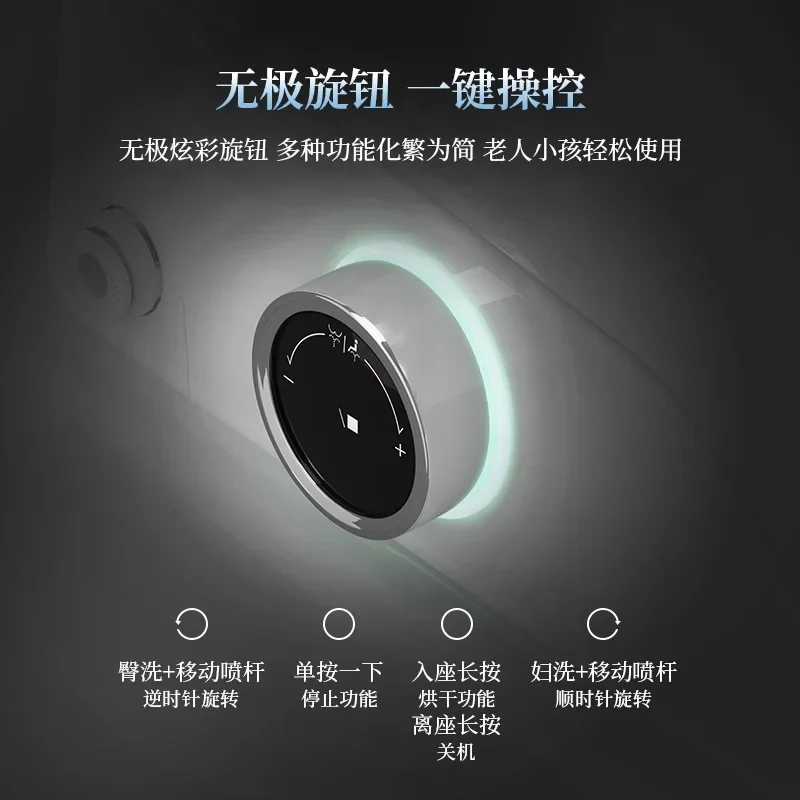 JMOWTO Elongated Bidet Smart Toilet Seat Cover Toilet Seat Lid Intelligent NightLight Seat Heating and Temperature Adjustment