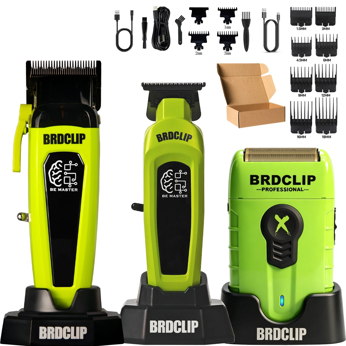 BRDCLIP BRD106 078 Haarschneidemaschine 7500 U/min 7200 U/min Neuer professioneller Friseursalon-Trimmer DLC-Klinge mit Ladestation Barber für Männer
