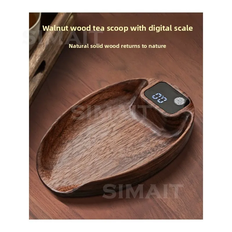 Black Walnut Tea Electronic Scale, High Precision 0.1g Tea Grams Weighing, Weighing Tea Ware