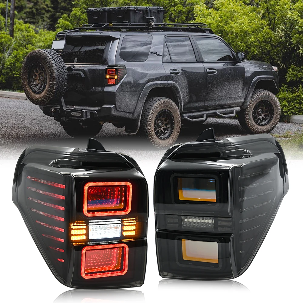 

Высокое качество, 1 пара задних фонарей в сборе для Toyota 4Runner 2010-2023, задний противотуманный стоп-сигнал, задний фонарь