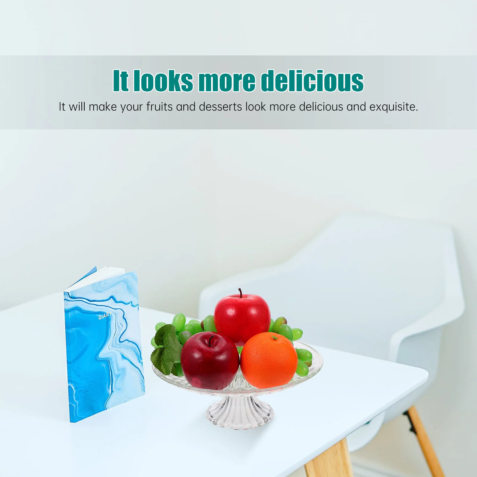 

1pc Acrylic Fruit Bowl Round Transparent Dessert Tray Detachable Snack Plate For Cake Cupcake Display Lightweight Party Wedding