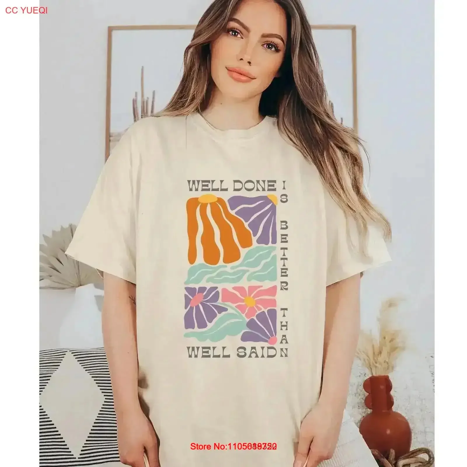 Henri Matisse Art Deco Flower T Shirt Inspirational Quote Design Motivational Cottage Core With Saying vintage Washed vintage