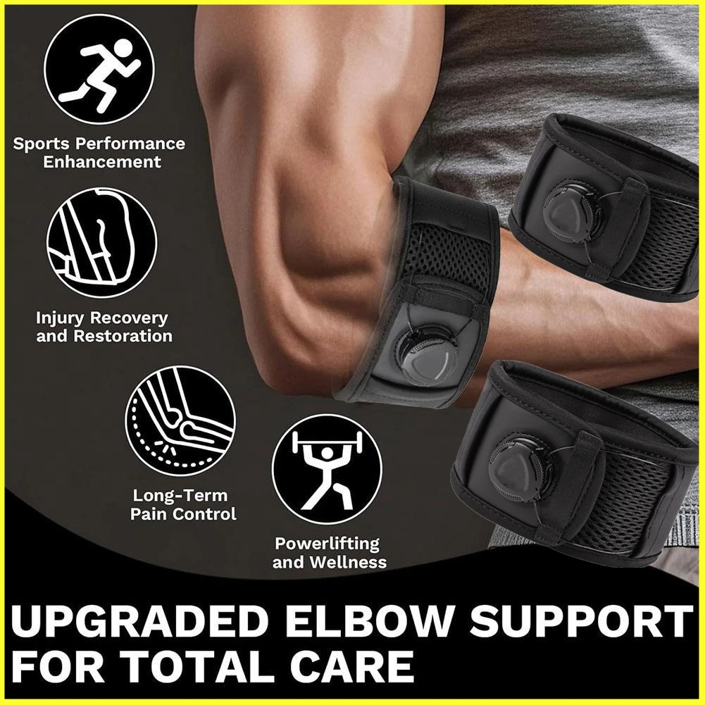 Adjustable upgrade Knob Tennis Elbow Brace Strap for Tendonitis Elbow Relief for Men Women,Elbow Brace, Arm Forearm Brace Bands
