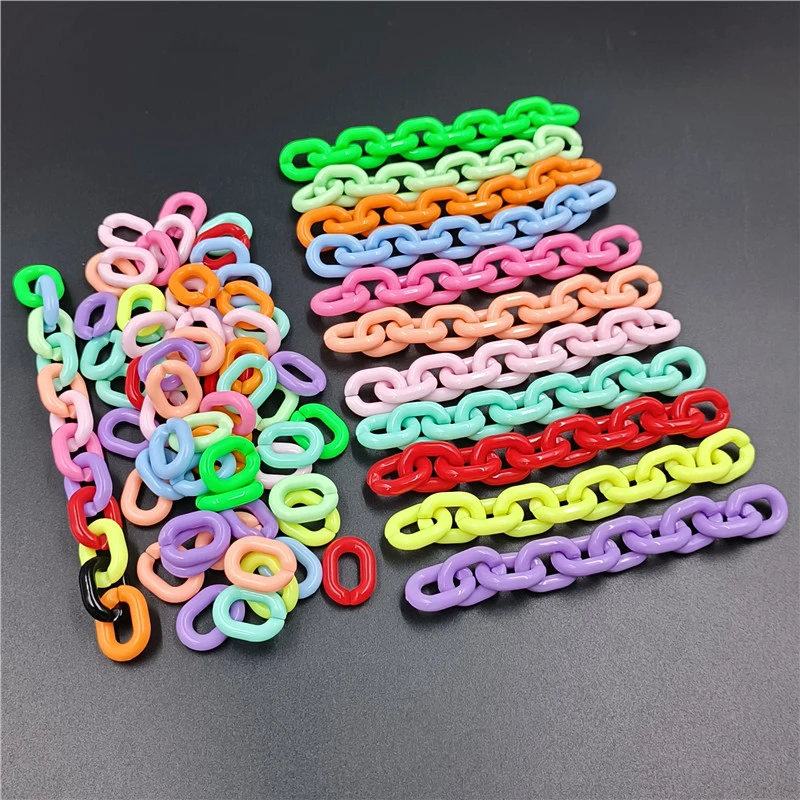 10Pcs/lot 14*19mm O Chain Acrylic Buckle Beads DIY Eyeglasses Chains Earrings Necklace Mobile Chains Accessories Crafts Material