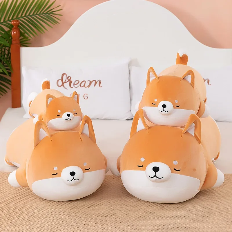 Home Bedroom Children's Pillow Shiba Inu Pillow Long Pillow Doll Girls Sleeping Legs Rag Doll Plush Toy