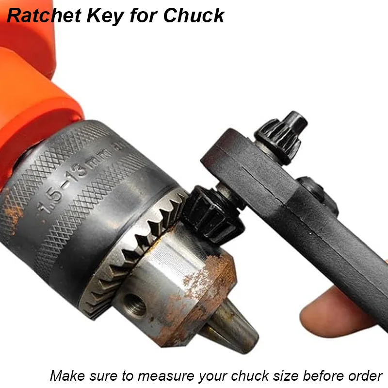 Ratchet Key For Chuck Wrench Spanner Torque Replace Universal 2 In 1 Double Head Power Drill Press Electric Accessory Hand Tool