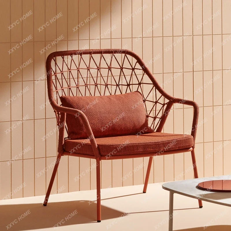 

Three-Piece Balcony Small Sofa Outdoor Rattan Woven Nordic Garden Rattan Chair Leisure Combination