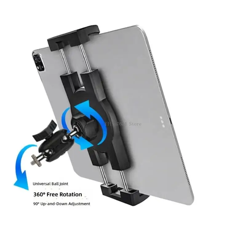 Plastic Tablets Phone Clamp Holder With 1/4Inch Screw Hole For Gym Equipment