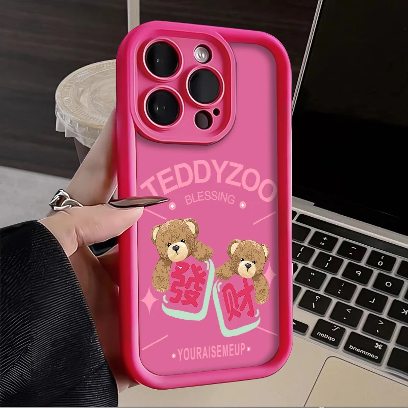 3D Funny Teay Bear Soft Silicone Case for Samsung Galaxy A55 A35 A25 A15 A05 A05S A24 A13 A23 A12 A22 A32 A52 A52S A72 A11 Cover image 5