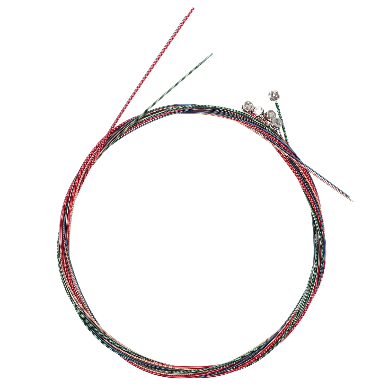 6Pcs Colorful Guitar Strings for Electric and Folk Guitars Sturdy Metal Construction Fade Resistant Breakage Proof Replacement