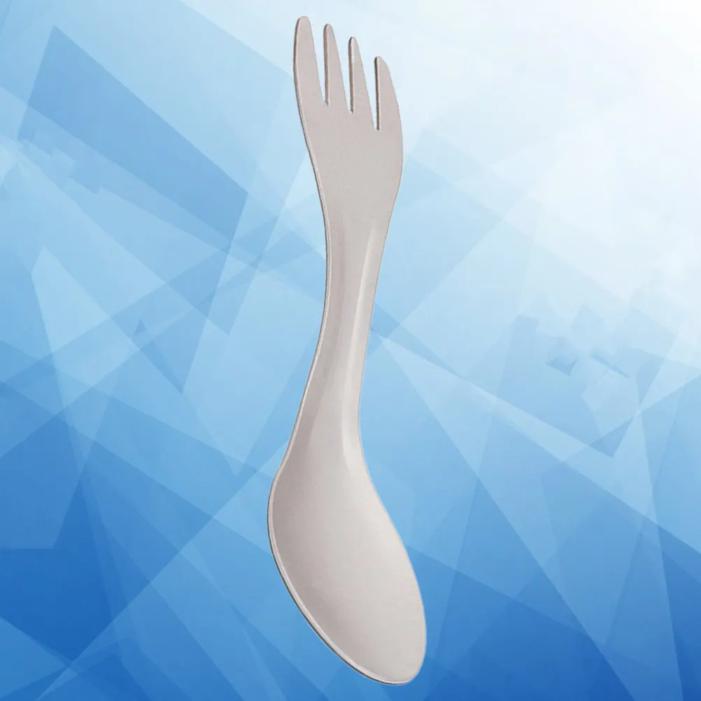 1Pcs Titanium Spork Two-in-One Spoon Fork Lightweight Ergonomic Design Outdoor Tableware for Camping Hiking Backpacking Travel