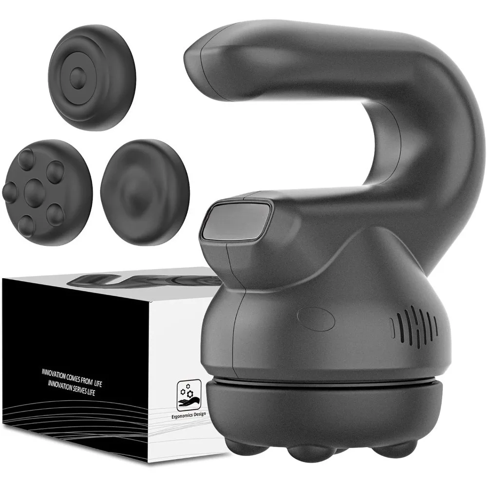 جديد - مدلك تخفيف مداري صغير احترافي محمول باليد، جسم مناديل عميقة قابل للتعديل متعدد السرعات والاهتزاز - الأفضل #1