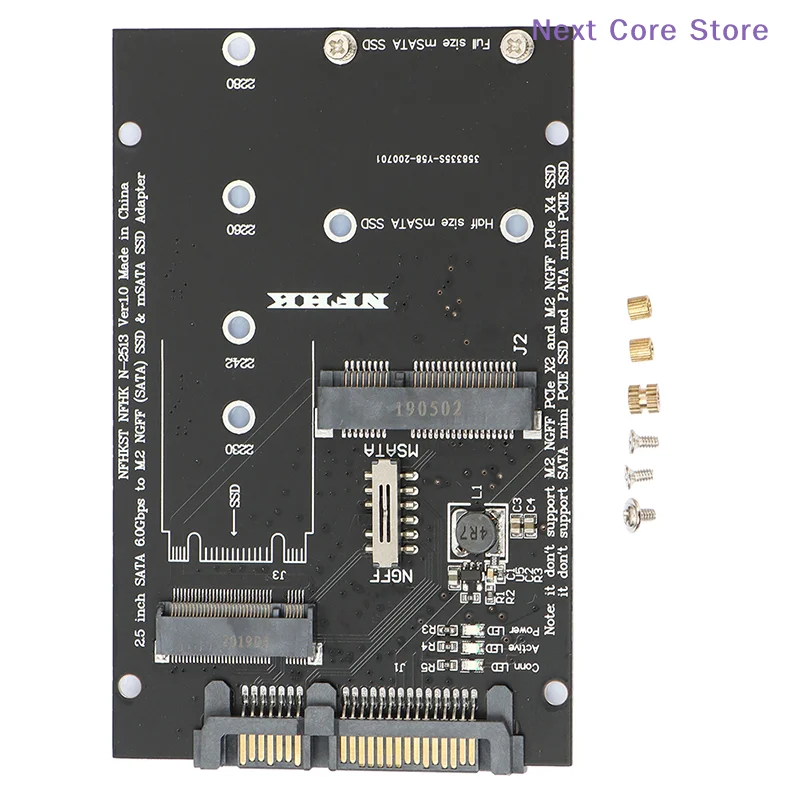 [NC]M.2 NGFF MSATA SSD To SATA 3.0 Adapter 2 In 1 Converter Card For PC Laptop[NC]