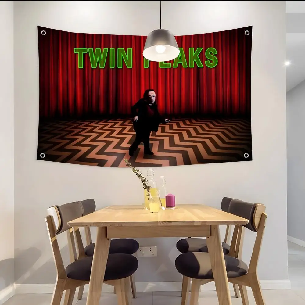Mystery tv Twin Peaks Flags Custom Camping Outdoor Garden room Decor Backdrops Wall Art Family Gifts