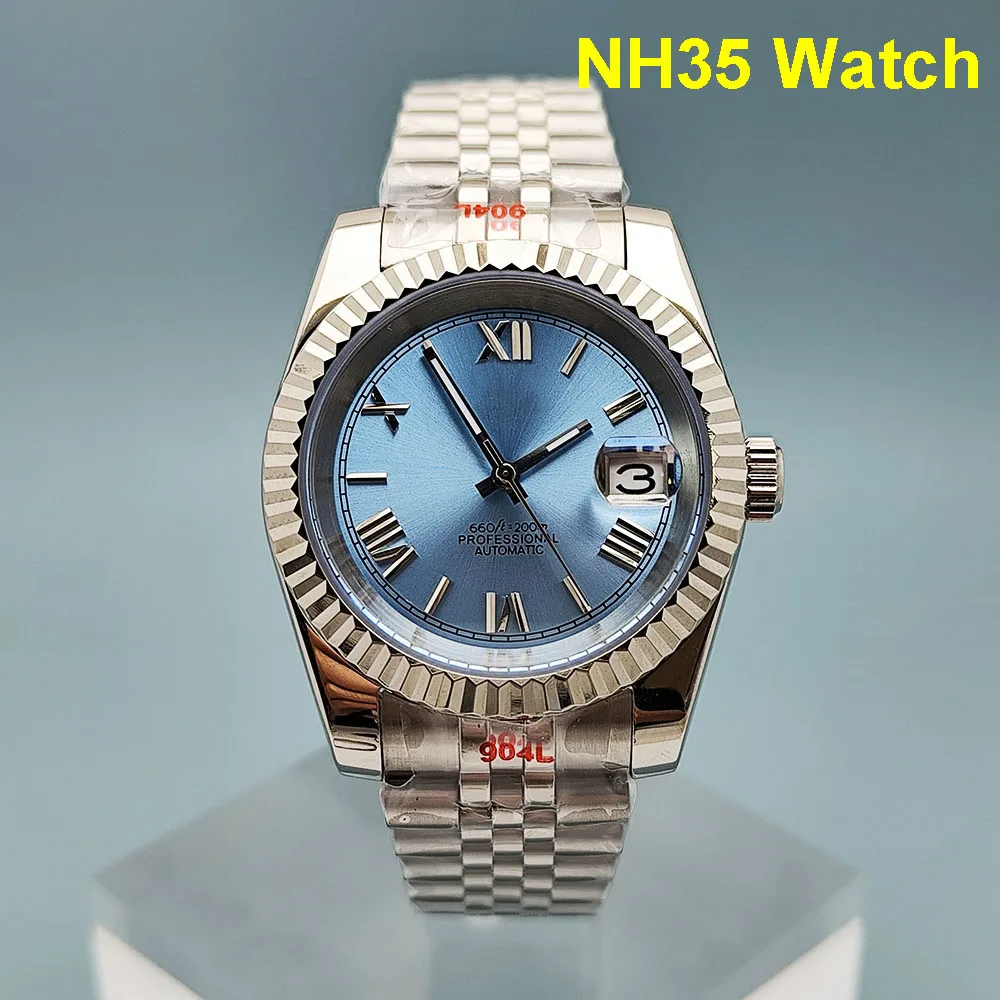 New NH35 Watch Men's Watch Automatic Mechanical Watch Stainless Steel Watch Sapphire Glass NH35 Movement Watch