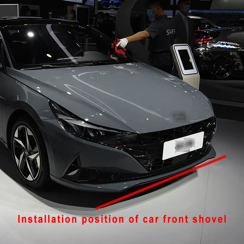 

For Hyundai Elantra 2013 15 17 19 Car Accessories Front Bumper Lip Body Kit Chin Guard Diffuser Cover Deflector 3 Pieces ABS