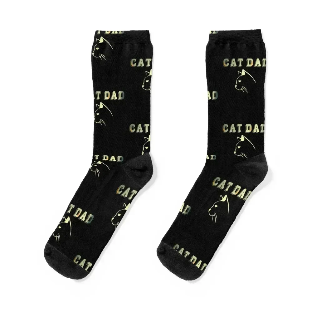 Cat Dad Portrait Socks cotton New year's Heating sock Men Socks Luxury Brand Women's