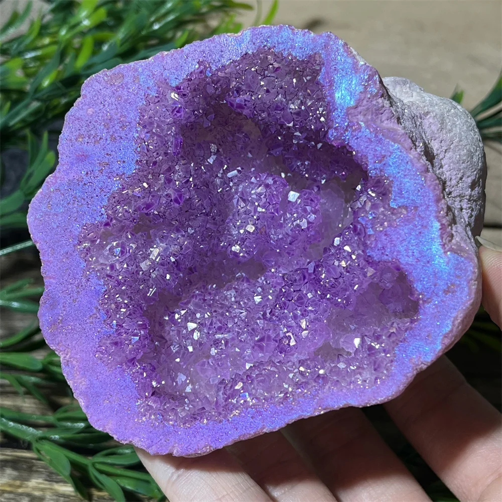 Cristallo naturale marocco Aura agata Geode Reiki pietra spirituale quarzo stregoneria guarigione minerali pietra preziosa decorazione curativa