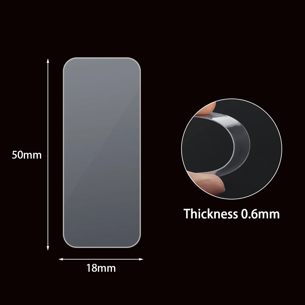 Reusable Double Sided Tape Adhesive Transparent PVC Tape Wall Stickers Waterproof Nano Clear Double Face Tape Home Supply 5x2cm