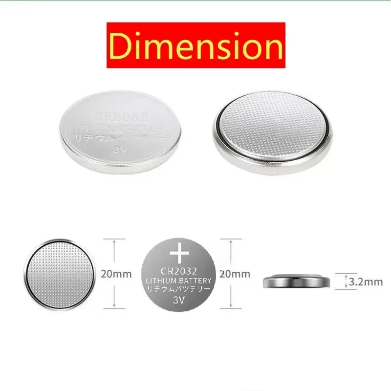 Button Battery 3V Lithium Battery 5-60PCS CR2032 CR 2032  For Watch Toy Calculator Car Remote Control Button Coin Cell