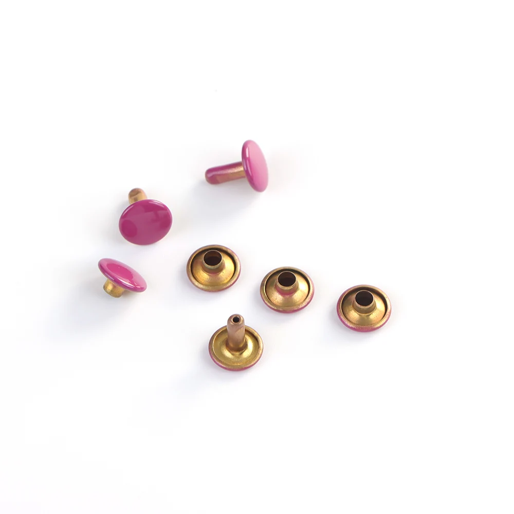 10 قطع من المسامير المعدنية الملونة ترصيع دائري صغير للحرف الجلدية والأحذية والحقائب والملابس وإكسسوارات الديكور بنفسك