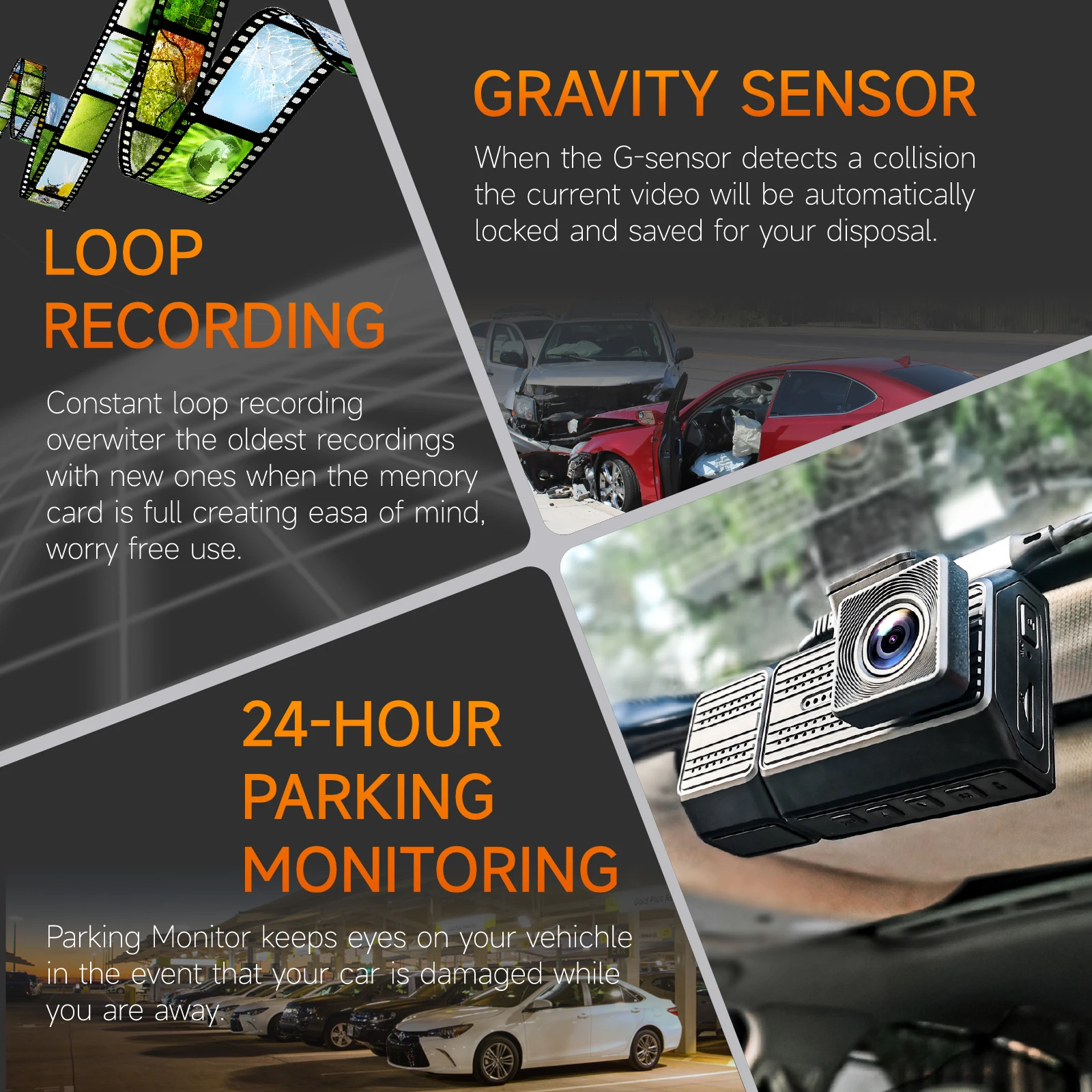 Видеорегистратор DT-NAVI A6703 – обзор и цена Dash Cam 3 Channel 1080P