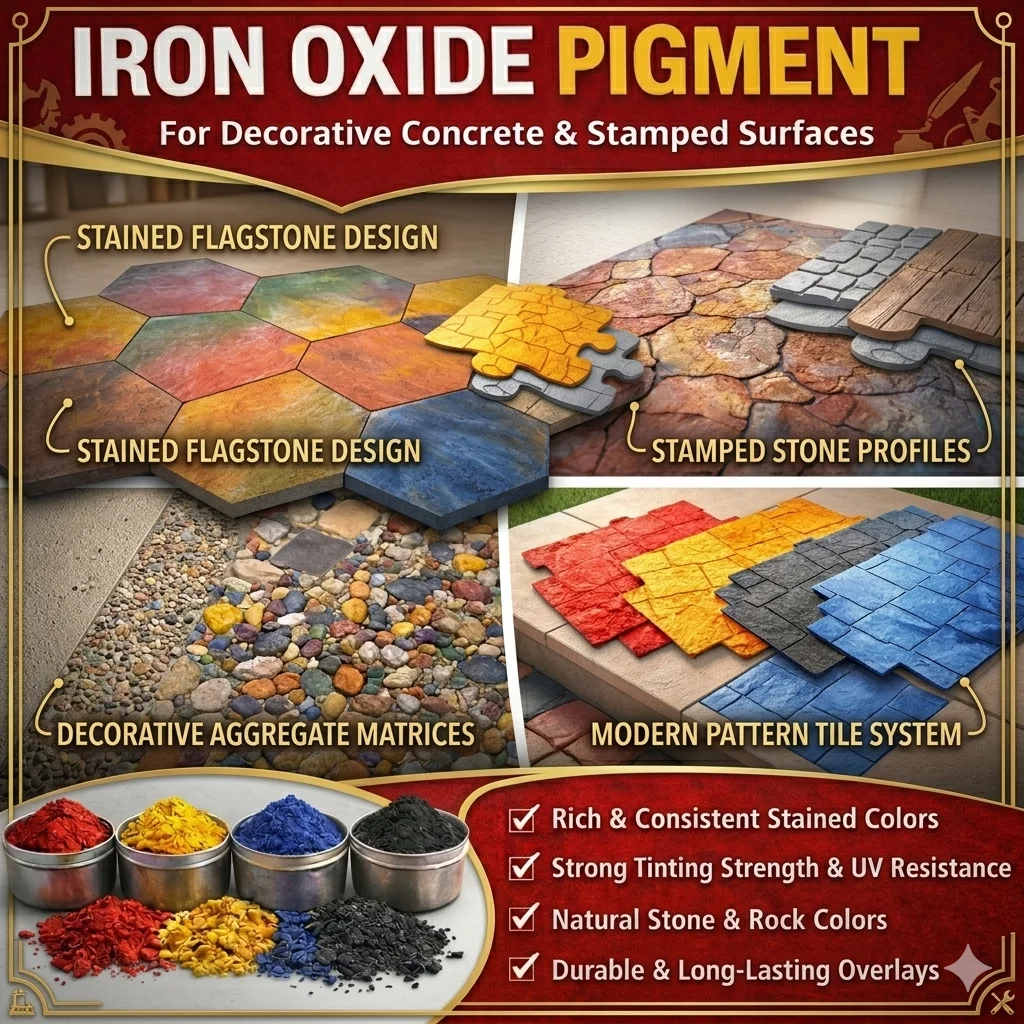 

Industrial Iron Oxide Pigment for Decorative Concrete Stamped Concrete Flooring Durable Colorant
