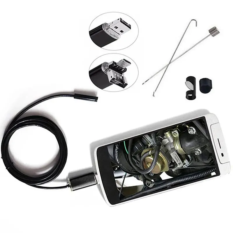 Android Micro USB Endoscope Camera Air Conditioning Auto Car Engine Check Sewer Pipe Inspeciton Unknow Place Explore Kamera