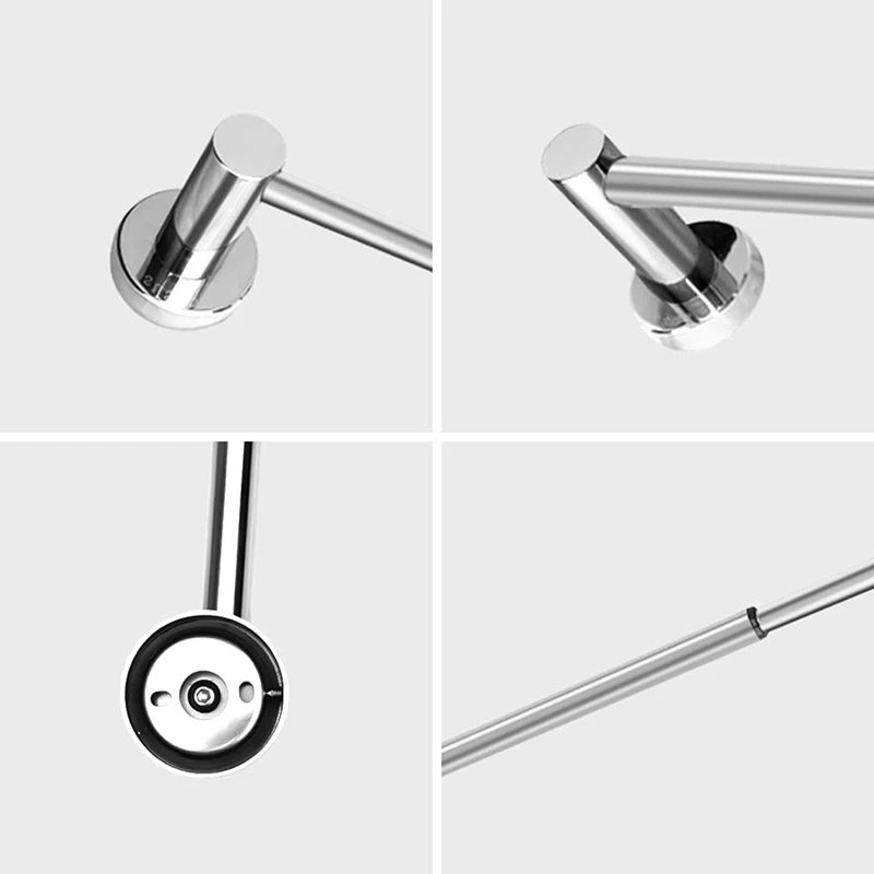 JFBL-Toalheiro ajustável para o banheiro, Rack retrátil, barras de cromo polido, 15,2 a 27,8 polegadas, quente, 2PCs